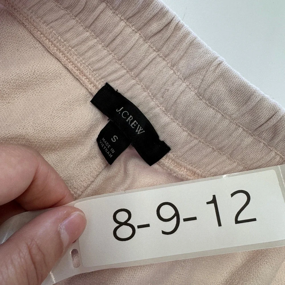 J.Crew Shorts Womens‎ Small Pink Magic Rinse Kiss Print Lounge Drawstring Cotton - Picture 7 of 12